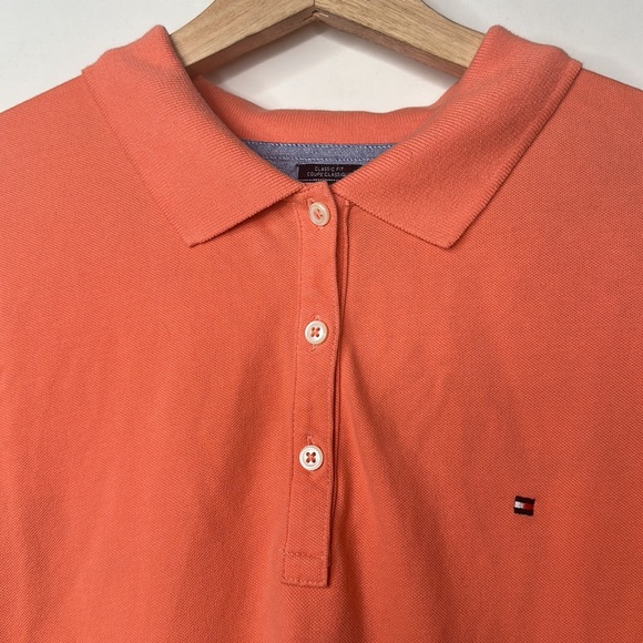 Tommy Hilfiger Short Sleeve Polo Shirt Mens Size XL Salmon Pink - Picture 5 of 7